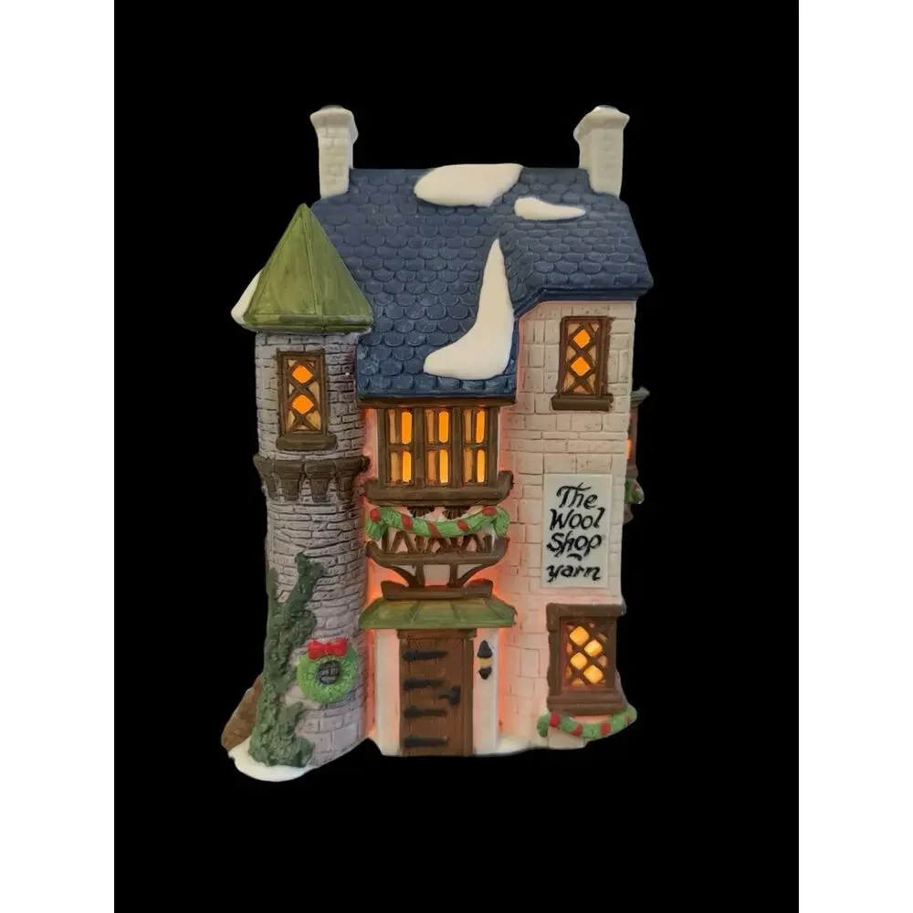 VTG 1988 Dept 56 ORIGINAL “The Wool Shop” Dickens Village #59242 Hand Painted